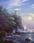 Split Rock Light House Digital Panel Spring Thomas Kincade Northcott